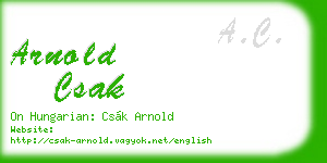 arnold csak business card